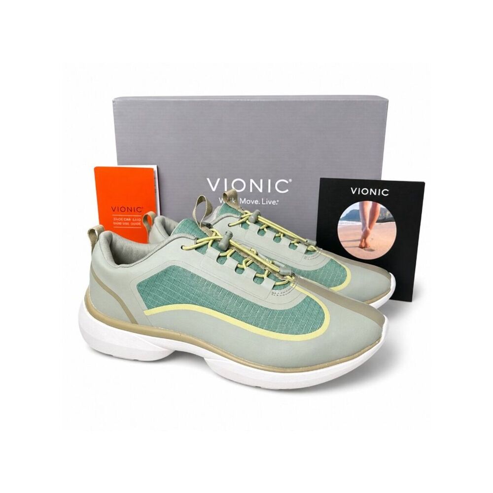 Vionic Guinn Waterproof Sneakers Womens 11 Sage Orthotic Arch Support GUINN3008M